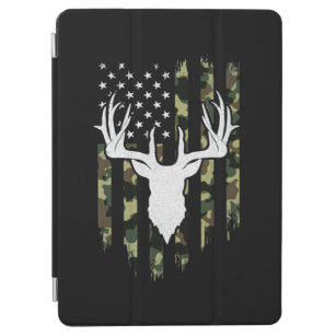 Camouflage American Flag Deer Hunting iPad Air Cover