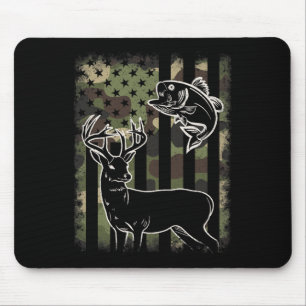 Camouflage American Flag Fishing Hunting Hunter De Mouse Mat