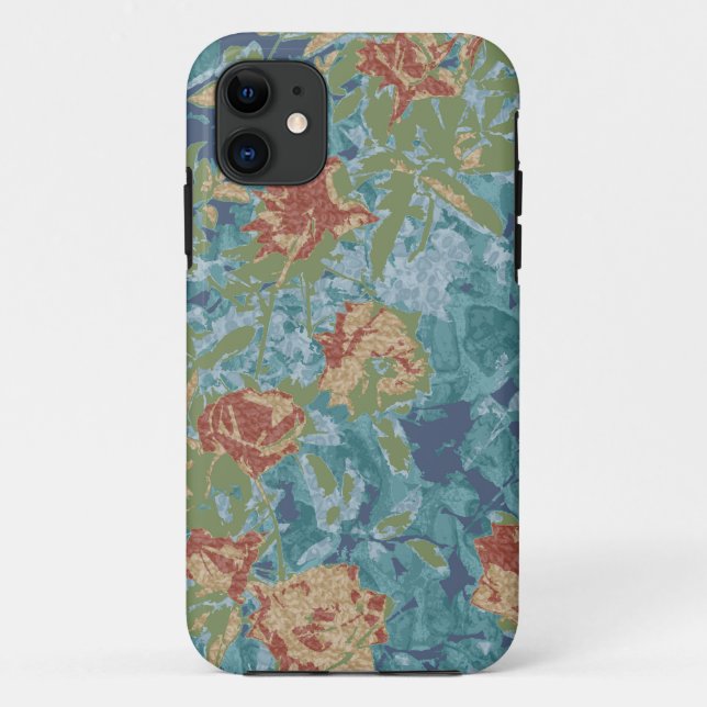 Camouflage and flowers Case-Mate iPhone case (Back)