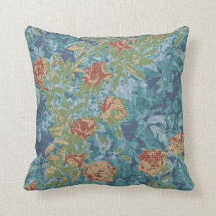 Camouflage and flowers cushion