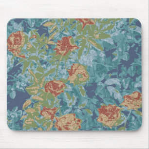 Camouflage and flowers mouse mat
