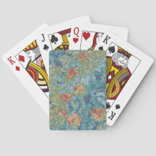 Camouflage and flowers playing cards