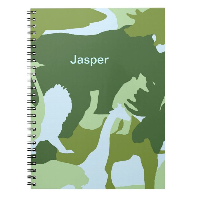 Camouflage animals draft block-system notebook (Front)