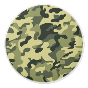 Camouflage Army Green Ceramic Knob
