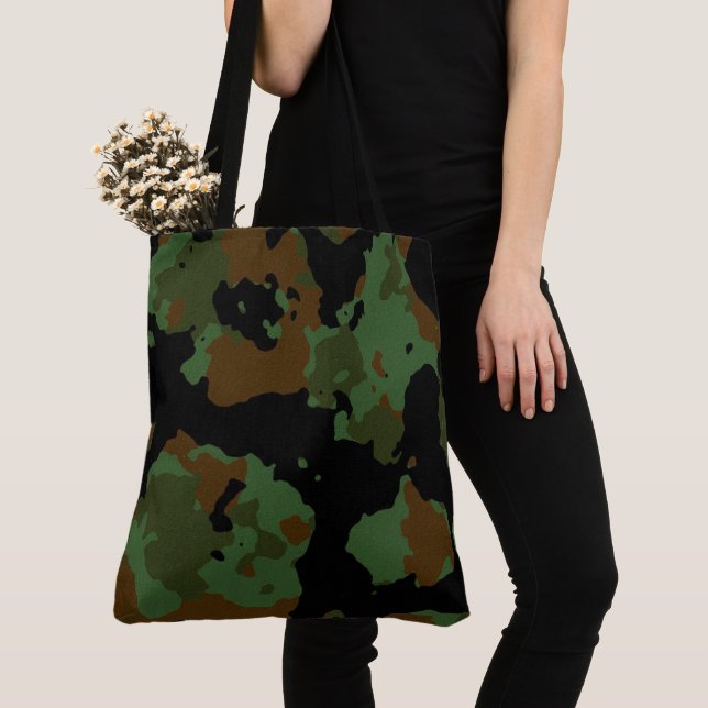 Camouflage Army Tote Bag (Close Up)