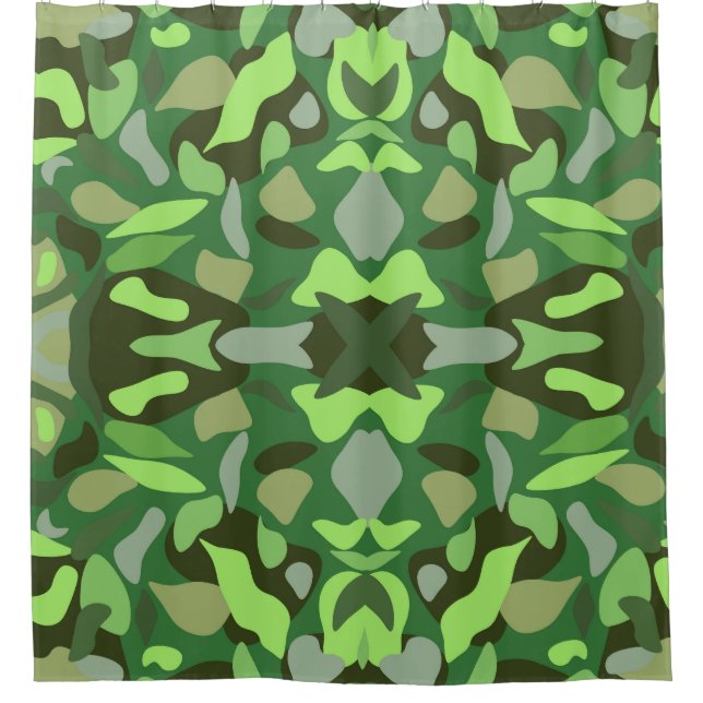 Camouflage Art Shower Curtain (Front)