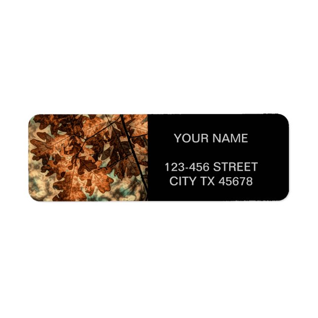 camouflage Autumn Leaves Orange Fall Foliage (Front)