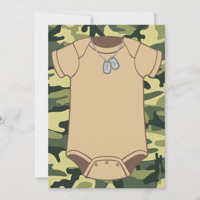 Camouflage Baby Shower Invitations (Front)