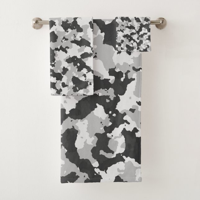 camouflage bath towel set (Insitu)