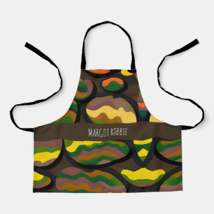 Camouflage big stones Rainbow Pattern Apron