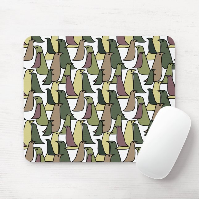 Camouflage Birds  Mouse Mat (With Mouse)