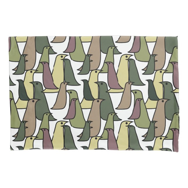 Camouflage Birds  Pillowcase (Front)