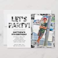 Camouflage Birthday, Let's Party Grey Camo Photo