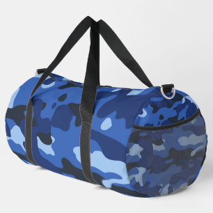 Camouflage Blue Camo Army Pattern Duffle Bag