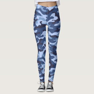 camouflage blue leggings