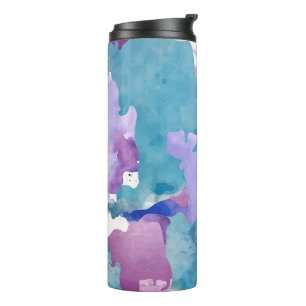 Camouflage Blue Pattern Thermal Tumbler