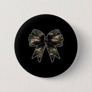 Camouflage Camo Bow Camo Coquette Bow Hunting Wome 6 Cm Round Badge