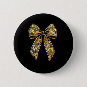 Camouflage Camo Bow Hunting Girl 6 Cm Round Badge