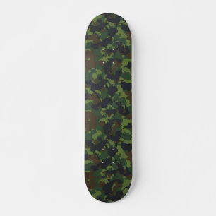 Camouflage Camo Brown Green Army Woodland Skateboard