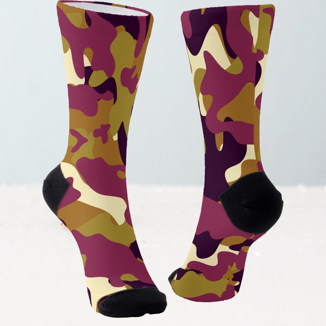Camouflage camo clothes purple women socks (Creator Uploaded)