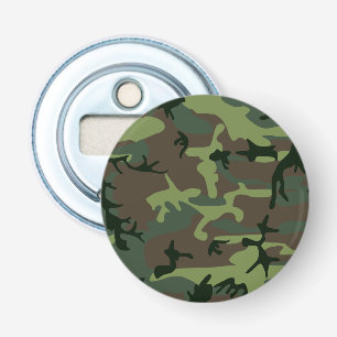 Camouflage Camo Green Brown Pattern Bottle Opener