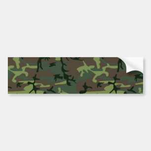 Camouflage Camo Green Brown Pattern Bumper Sticker