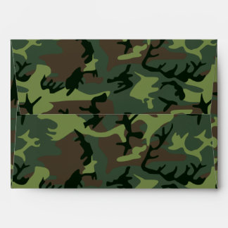 Camouflage Camo Green Brown Pattern Envelopes