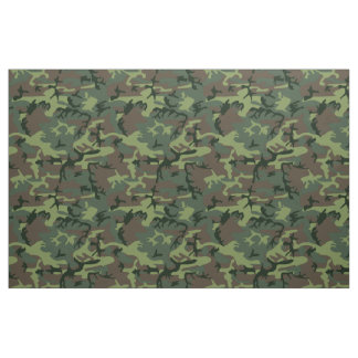 Camouflage Camo Green Brown Pattern Fabric
