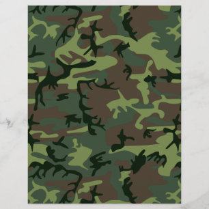 Camouflage Camo Green Brown Pattern Flyer