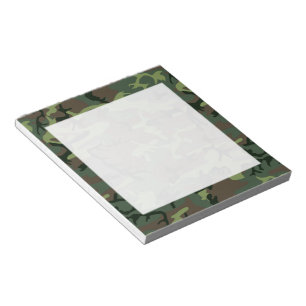Camouflage Camo Green Brown Pattern Notepad