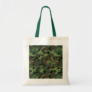 Camouflage Camo Green Brown Pattern Tote Bag