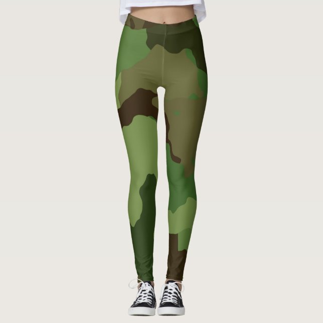 Camouflage Camo Personalised Leggings (Front)