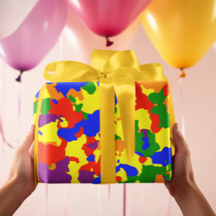 Camouflage Camo Rainbow Colorful Wrapping Paper