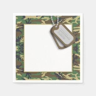 Camouflage / Camo Theme Birthday Party Napkin