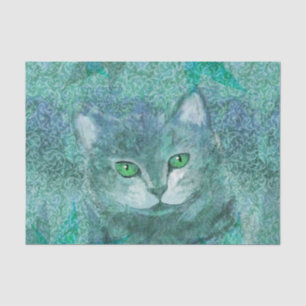 Camouflage Cat Nature Garden Tissue Paper