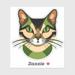 Camouflage Cat Portrait