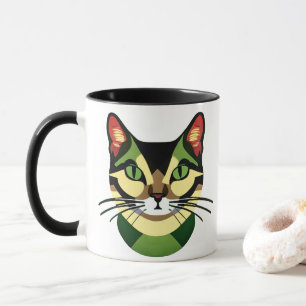 Camouflage Cat Portrait Mug