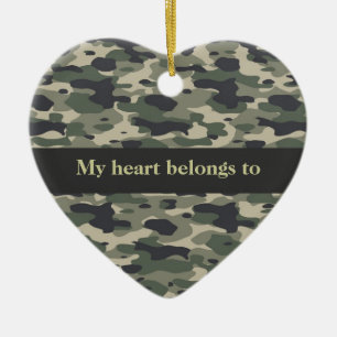 Camouflage Ceramic Tree Decoration