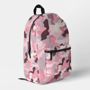 Camouflage & Confidence: Pink Edition Printed Backpack