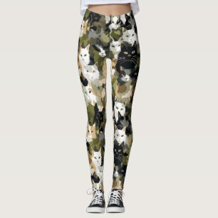 Camouflage Cute Cats Leggings