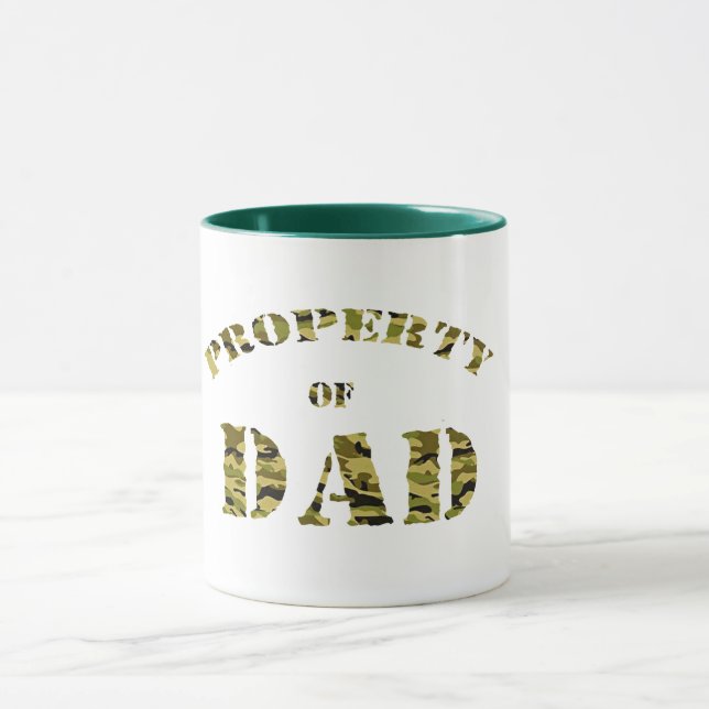 camouflage dad design camo father's day gift idea mug (Center)