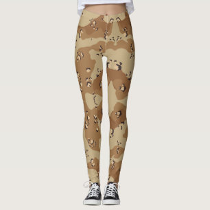 Camouflage Desert Army - Power Yoga Leggings