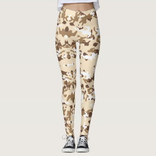 Camouflage Desert Army - Power Yoga Leggings