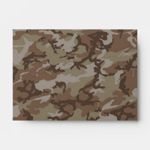 Camouflage Desert Background Template Envelopes