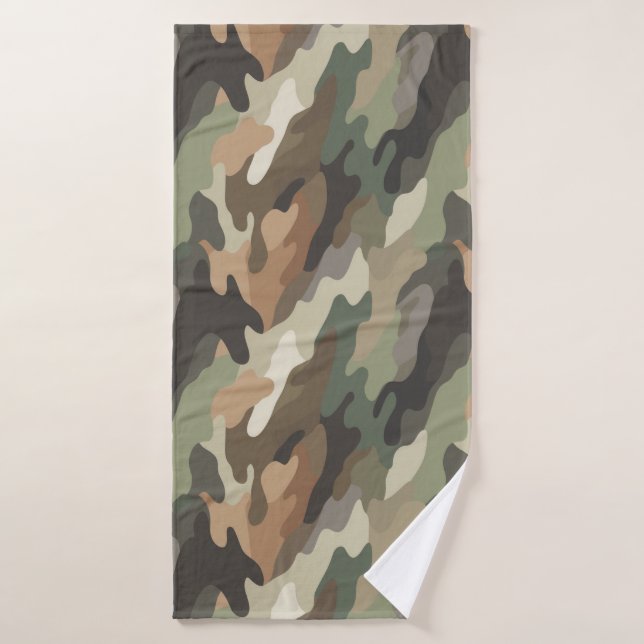 Camouflage Design Stylish Soft Bath Towel (Bath Towel)
