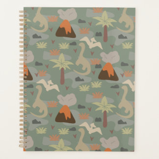Camouflage Dinosaur and Volcanoes Planner