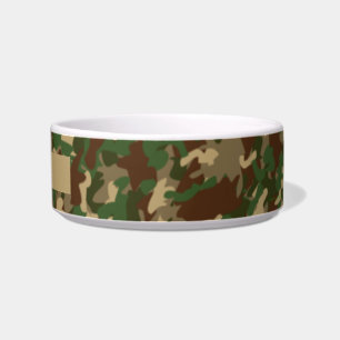Camouflage Dog Bowl Personalised Add Your Name