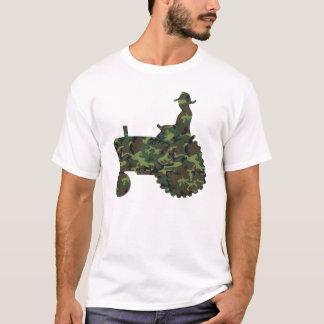 Camouflage Farmer on Tractor t shirt