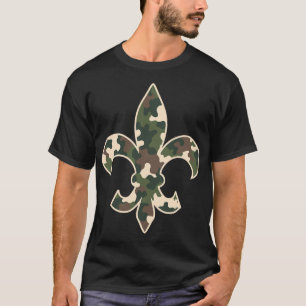 Camouflage Fleur De Lys Camo Mardi Gras Festive Ne T-Shirt