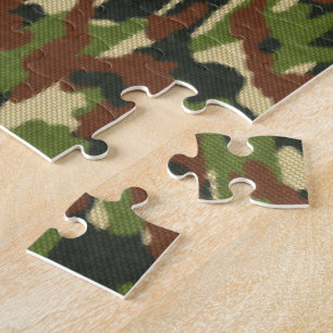 Camouflage Green and Brown Jigsaw Puzzle